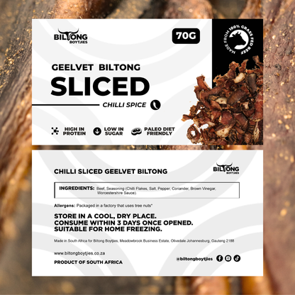 C Grade Sliced Biltong Snack Pack Sets